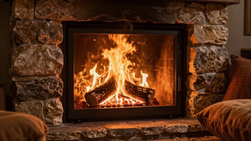 smoke free fireplace relaxation