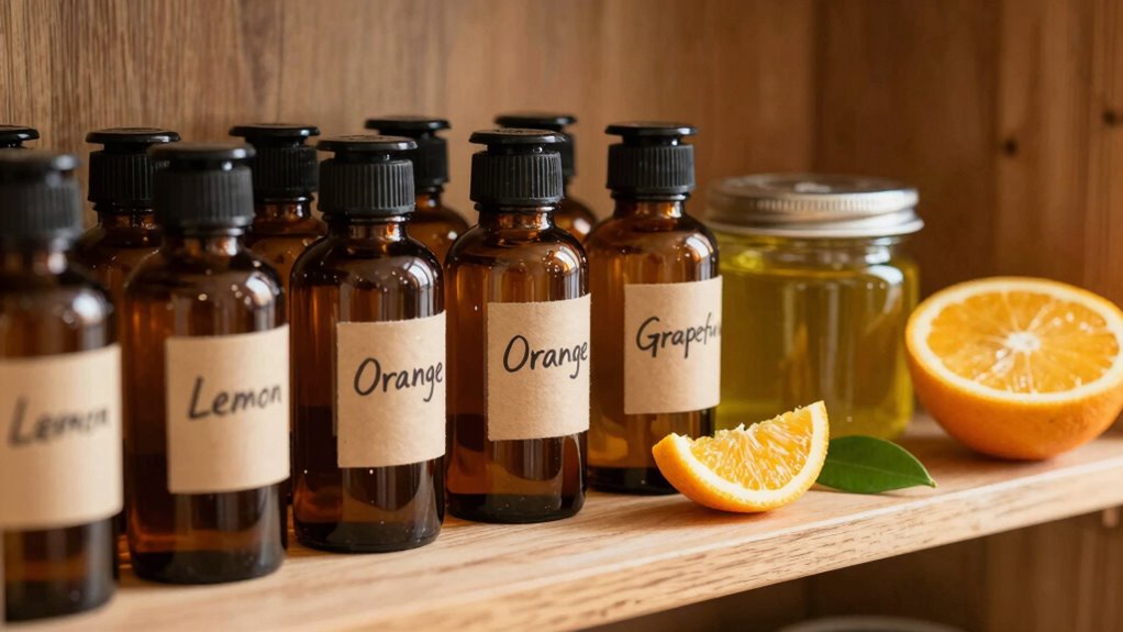 store oils in dark bottles