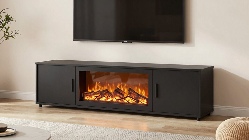 top electric fireplace stands