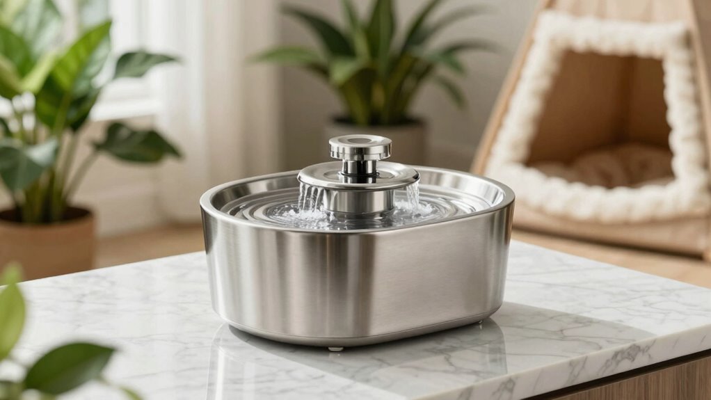 top stainless steel cat fountains