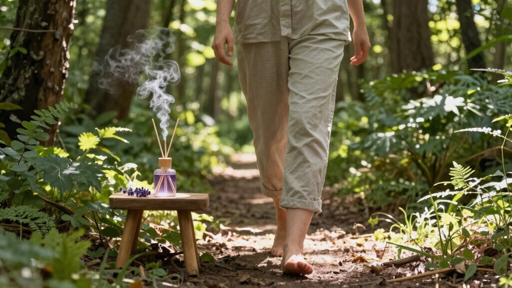 aromatherapy enhances mindful walking
