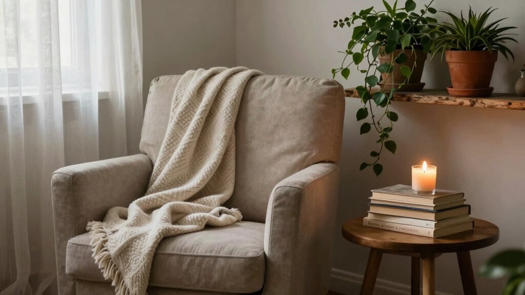 cozy calming reflection space