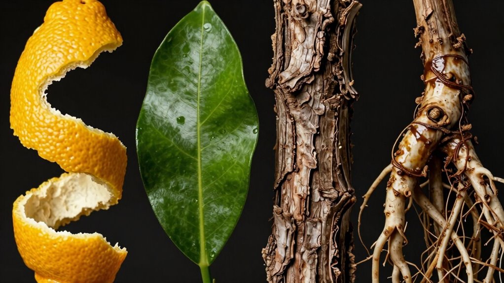 different parts release scents