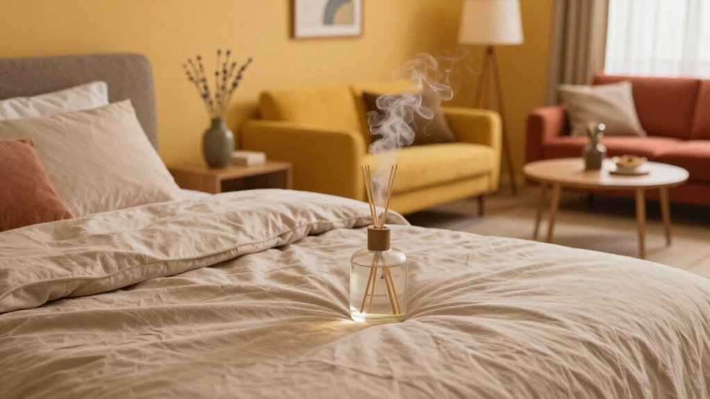 gentle bedroom vibrant living
