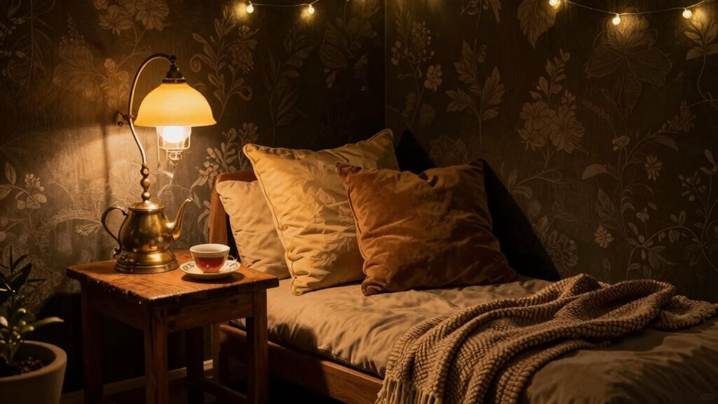 layered cozy calming ambiance