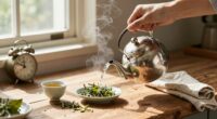 mindful tea brewing ritual