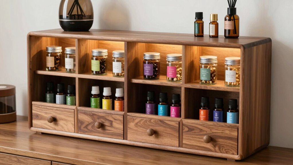 organized protected essential oils