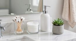 organized serene bathroom countertop