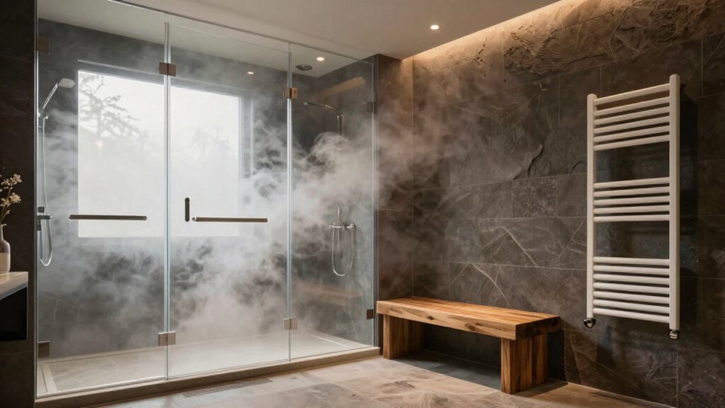 relaxing steamy sanctuary environment