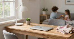 serene workspace in chaos