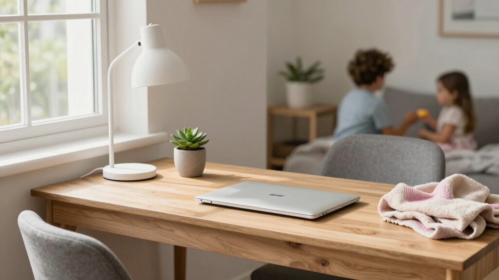 serene workspace in chaos