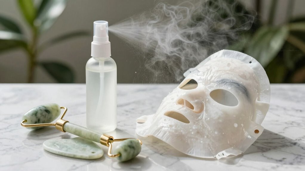 using hydrosols with facial tools