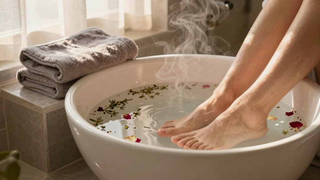 weekly foot soak relaxation