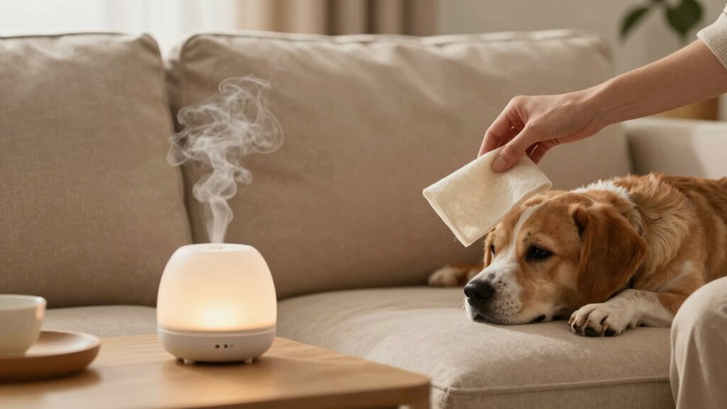 gradual scent introduction and reassurance