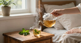 Peppermint tea before bed